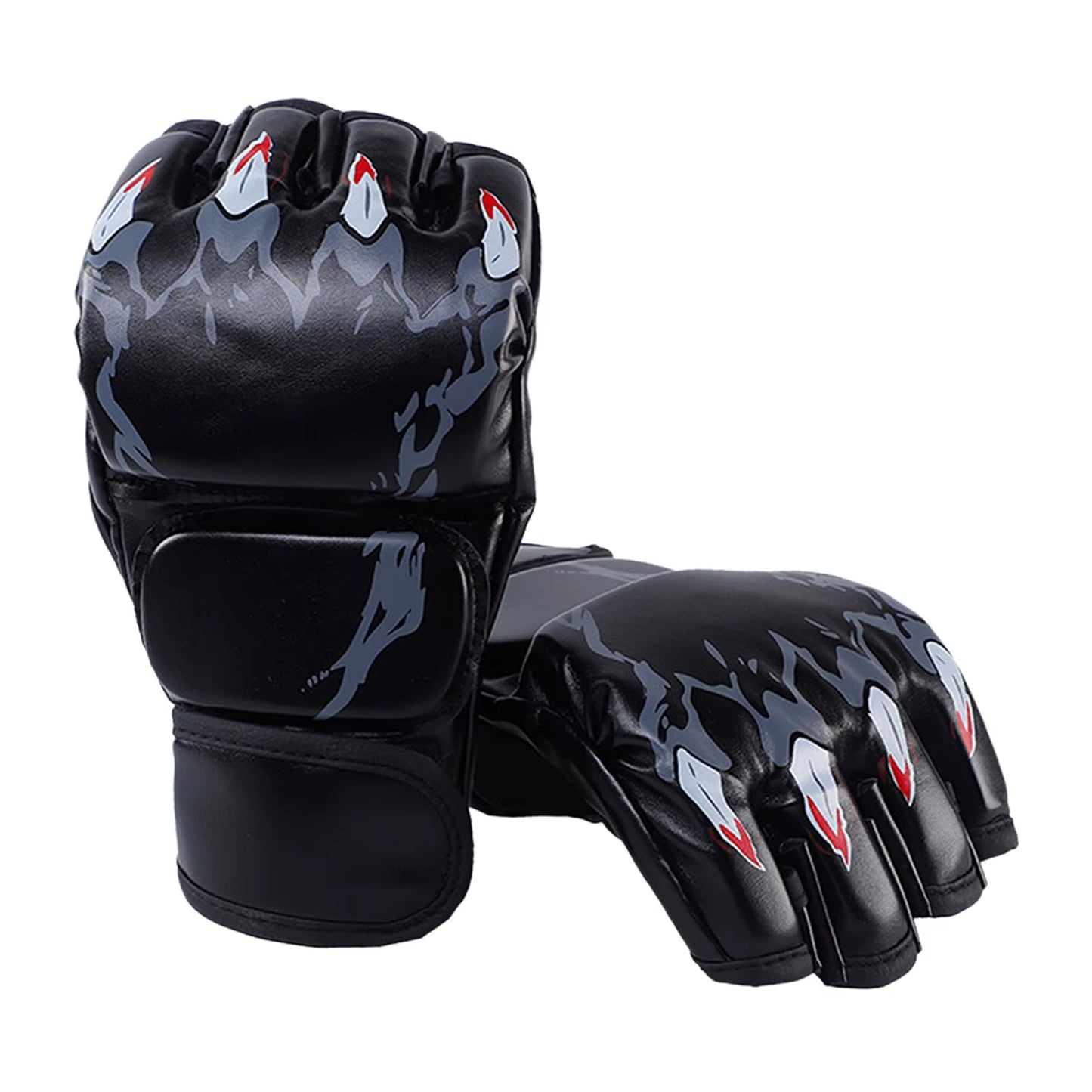 MMA Half Finger Gloves Portable Kickboxing Gloves Breathable Punch Protective Gear for Men Women Adult Grappling Accessories