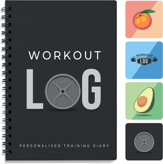 Ultimate Workout Planner - Daily Fitness Tracker & Goal Setter - A5 Charcoal Gray Journal for Men & Women - Perfect for Home & Gym Training