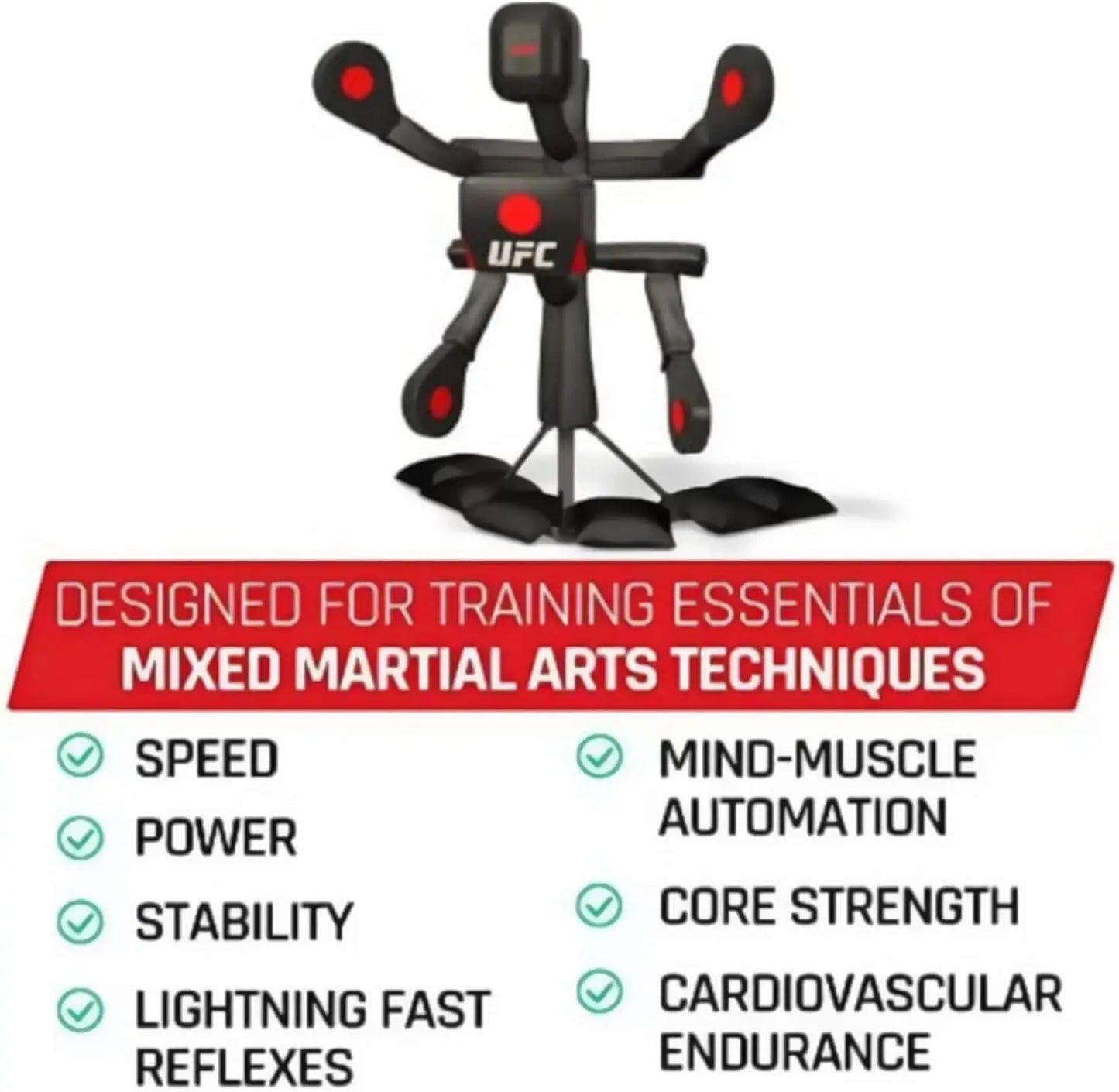 Body Action System - Fully Adjustable Punching & Kicking Pads - Martial Arts Training: MMA, Boxing,