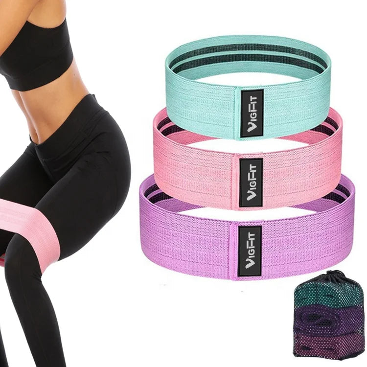 Hip Resistance Bands Set for Legs and Booty Anti-Slip Fabric Stretch Bands Elastic Circle for Butt Workout