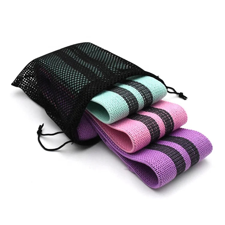 Hip Resistance Bands Set for Legs and Booty Anti-Slip Fabric Stretch Bands Elastic Circle for Butt Workout